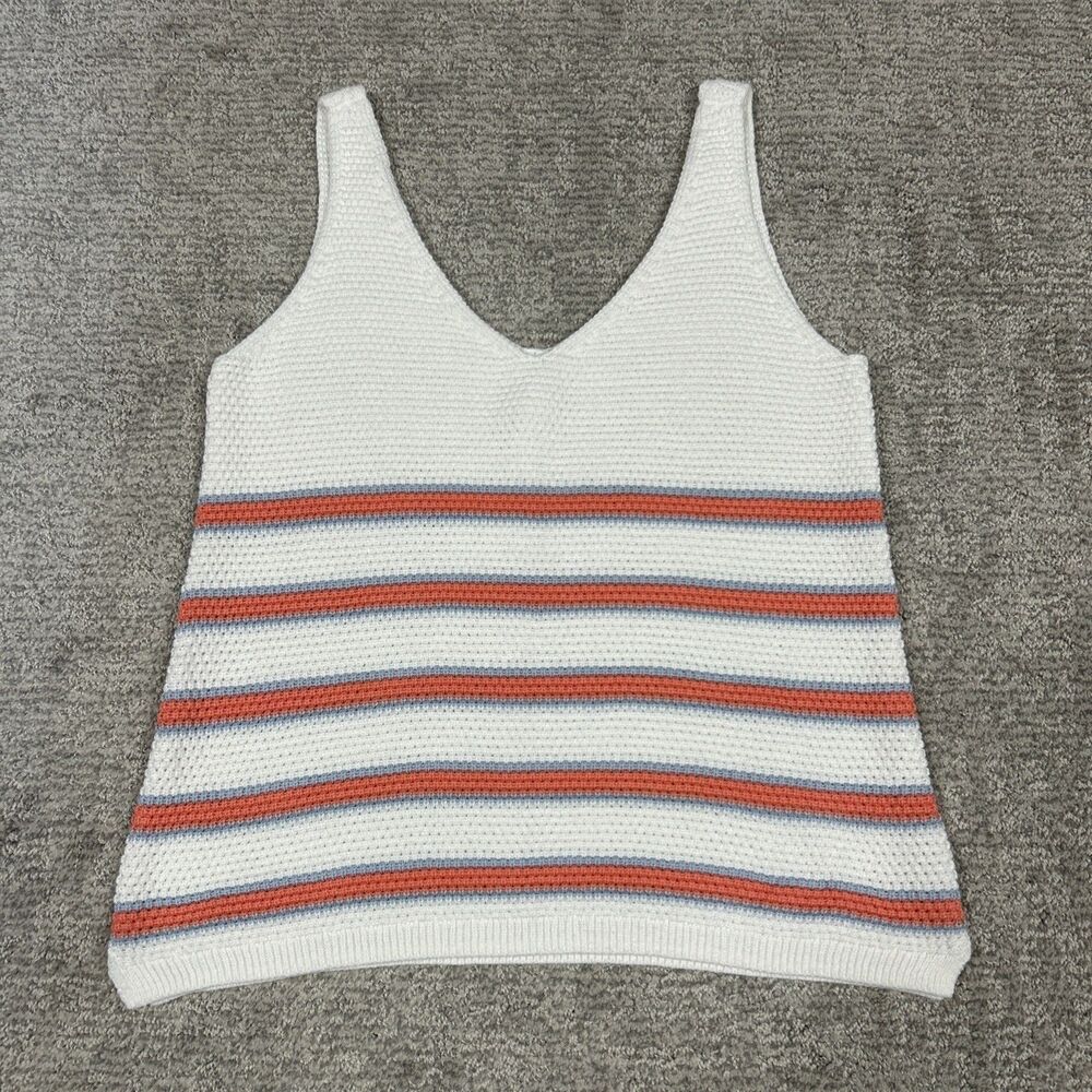 Southern Tide Alli Striped Sweater Tank Top Womens Medium Knit Resort Vacation